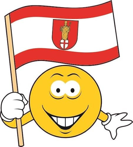 U24 Aufkleber Smily mit Alf (Eifel) Smiley 11 x 10 cm Autoaufkleber Sticker Konturschnitt