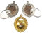 12 Teile 6 Stück Charm Leere Lünette Tablett Medaillons Metall Anhänger Fassungen Schmuck 18 x 25mm Oval 6 Stück Klar Glas Cabochon Bastelset (Gemischt)