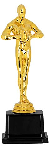 Boland 30845 - Goldener Gewinnerpreis, 21 cm, Trophäe für Faschingskostüme, Pokal Attrappe, Kostüm Zubehör, Partydeko, Accessoire für den Karneval