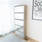 Hommdiy Schuhschrank mit Spiegel,Spiegelschuhschrank mit 5 Fächern Spiegel Eiche Ultradünner Schuhschrank, platzsparend 63x17x169,5 cm, Braun