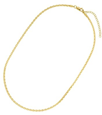 NOELANI Halskette 925 Sterling Silber Damen Halsschmuck, 40+5 cm, Gold, Kommt in Schmuck Geschenk Box, 2036055