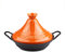 BAMFY Marocaine Tajine Induction Fonte émaillé Avec Poignée Et Couvercle Plat Tajine Traditionnel Céramique Ragoût Cocotte Lent Cuisson (Color : Orange)