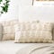 Artscope 2er Set Wolle Kissenbezüge Weicher Plüsch Kurzer Wollsamt Dekokissenbezuge Luxuriöses Sofakissen Europäische Kissenhülle für Sofa Schlafzimmer Weihnachtsbaum Creme Beige, 40x60cm