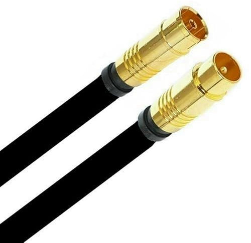 AC-Sat-Corner Vodafone GIGATV Cable Box 2 TV Anschlusskabel Vollkupfer 8K HQ Qualität Schwarz 7 Meter