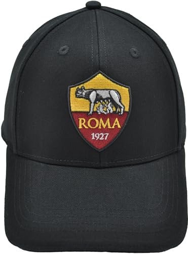 AS Roma Unisex Roma Baseballkappe, Schwarz, Einheitsgröße