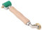 Seam Roller, Dual Use Brass Wheel Wood Handle Wallpaper Flat 40mm Silicone Seam Roller for PVC TPO Welding and Tape Hot Air Tools (Green)