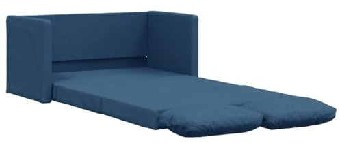 vidaXL Bodensofa, Klappbar Bodenbett Sofa mit Schlaffunktion, Schlafsofa Schlafsessel mit Metallgestell, Klappsofa Sofabett für Wohnzimmer Schlafzimmer, Blau Stoff