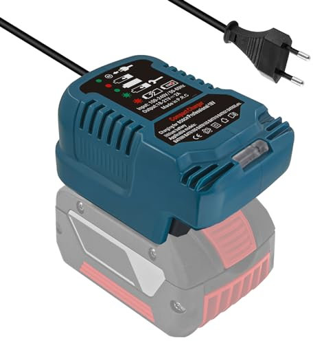Ersatz Ladegerät für Bosch Professional 18V System Akku, 1/3 Größe für Bosch Ladegerät GAL1880CV, für GBA BAT607 BAT614 Batterie Werkzeugakkus (Nur für 18V Batterie)