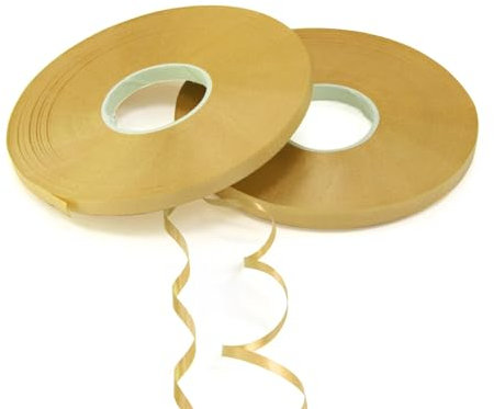 YHT 2 Stück 5mm x 50m Golden Satinband Ribbon Band Dekoration Präsent Geschenkband