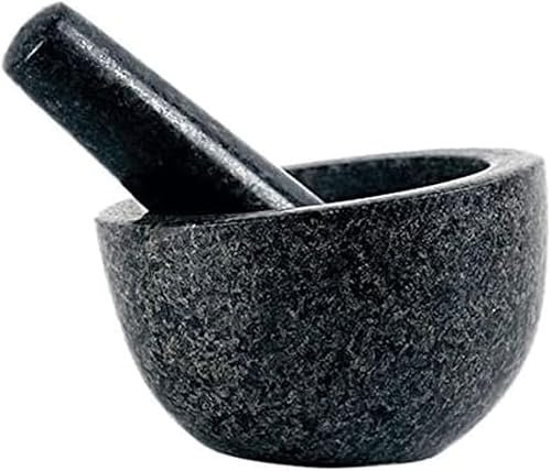 SwePer Juego de mortero y maja, mortero y maja, cuenco triturador for guacamole, hierbas, especias y ajo