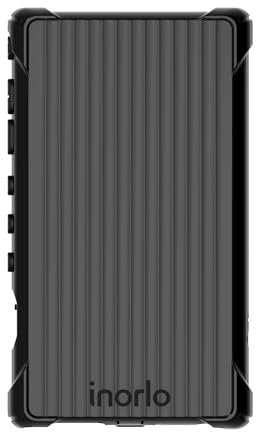 inorlo Shell Series Case Cover for Sony Walkman NW-A306, NW-A307 and NW-A105 series with Drop Resistant Design and Charger Dust Cap Cover (Black)