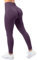 TAYOEA Damen Kompressions Sport Leggings Yoga Lange Leggings Slim Fitnesshose Sporthosen Blickdicht Scrunch Butt Yogahose Nahtlos Push up Leggings Hohe Taille Übung Fitness Joggen Scrunch Violett,M
