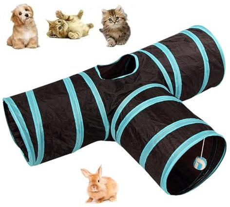 Túnel para Gatos Túnel de Mascotas Plegable Juguete del Gato para Mascota, Conejos, Gatos y Perros, Interiores y Exteriores
