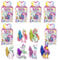 Galupy Unicorn Rainbow 6er Pack - Einhorn Spielzeug zu Sammeln, Einhorn Figuren mit Glitzerflügeln & Swarovski Kristal