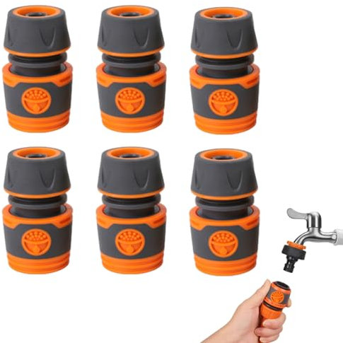 6 Pezzi Attacco Rapido Acqua Raccordi Per Tubi Irrigazione Raccordo 1/2 Raccordo Tubo Acqua Giardino Connettore Tubo Adatto Per Tubi Ugelli Pistole A Spruzzo
