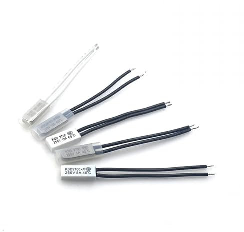 50PCS Termostato KSD9700 40C 45C 50C 55C 60C 65C Interruttore di Temperatura Normalmente Chiuso/Aperto Protezione Termica Gradi Centigradi(Size:NO (NORMALLY OPEN)_40℃)