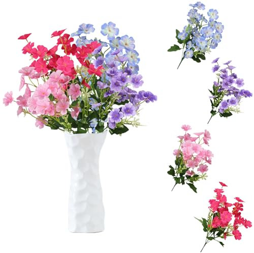 astylishome Artificial Flowers for Graves 100 Bundles of Multi Colors Fake Flower for Outdoor and Indoor Decorative Faux Plastic UV Resistant for Home and Garden 2007
