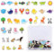 36PCS Wooden Animal Magnets - Cartoon Magnetic Animal Fridge Magnets & Wall Stickers - Educational Learning Toys for Magnetic Whiteboards, Photos & Office Refrigerator