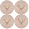 Oblique Unique Filzuntersetzer Rentier Hirsch Rund Beige 10 cm 4er Pack - Getränke Untersetzer als Tisch Dekoration für Weihnachten UVM. - robust und hochwertig