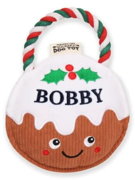 History & Heraldry Personalised Christmas Pudding Dog Toy (Bobby)