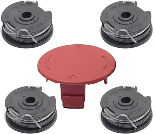 4+1 Bobines de Fil de Rechange,Bobine Fil Coupe Bordure,Bobine Filetée de Rechange pour Tondeuse à Gazon,Compatible avec Bosch Trimmer ART 24, 27, 30 and ART 30-36 LI, Interchangeable avec F016800351