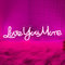RuCvixkt Love You More Neon Signs for Wall Decor, Love Neon Sign for Girls Bedroom Decoration, USB Powered LED Neon Light Sign for Wedding Party Birthday Valentine's Day Gift