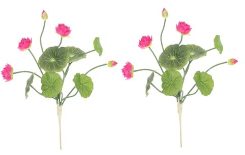HYTROVE 2stücke Künstliche Lotusblume Imitation Flower Prop Für Stilvolle Raumdekoration Farbtöne Für Wohnzimmer Schlafzimmer Geschäfte Hochwertige Verarbeitung Langlebig Und