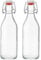 Chabrias Ltd Glass Bottles with Swing Top - Airtight Preserve Bottles for Home Brewing Oil Vinegar Beer Wine Cider Soda - 1000ML/35oz (1)
