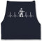Schürze - Erwachsene - Feuerwehrmann Herzschlag Feuerwehr EKG Herzlinie I Freiwillige Feuerwehr Geschenke für Feuerwehrmänner I Jugendfeuerwehr Weihnachtsgeschenke - 85x69 - Navy Blau
