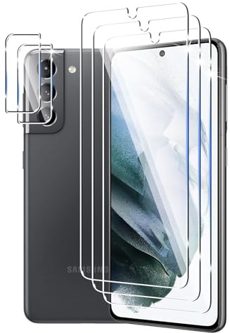DXULWLM 3+2 Stück Schutzfolie für Panzer Schutz Glas für Samsung Galaxy S21 5G mit Kameraschutz,HD-Klar,9H Härte,blasenfrei,Anti-Kratzen Displayschutz für Samsung Galaxy S21 5G