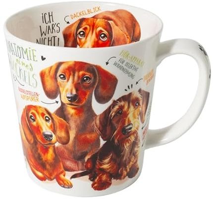 Kaffeebecher Dackelblick, Kaffeetasse Tassen Teetassen Kaffeepott Henkelbecher, Dackel Hunde