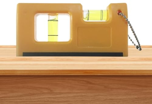 Magnetic Level – Small Level for Measuring Key Chain | with Metal Keyring Hook, for Woodworking Tripod and Clock