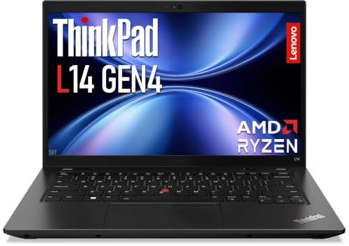 Lenovo ThinkPad L14 Gen 4 Laptop Business, 14 pollici FHD (1920x1080), AMD Ryzen 5 7530U, 16 GB RAM, 256 GB SSD, Tastiera US QWERTY, Windows 11 Pro (Rcondizionato)