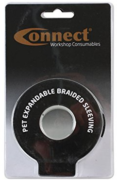 Connect Workshop Consumables 37108 Expandable Braided Sleeving 6mm 5m roll in a Clam Blister