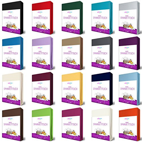 EllaTex FROTTEE Spannbettlaken 140 x 200-160 x 200 cm, in Farbe: Schokobraun