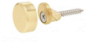 CRL Polished Brass Round Mirror Clips - Set