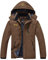 donhobo Wanderjacke Herren Wasserdicht Atmungsaktiv Winterjacke Gefüttert Warm Fleecejacke Herbst Outdoorjacke Trekkingjacke (Coffee,M)