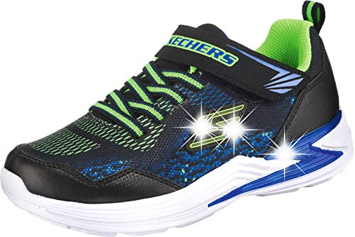 Skechers Jungen Erupters Iii Derlo Sneaker, Black Mesh Synthetic Blue Lime Trim, 34 EU