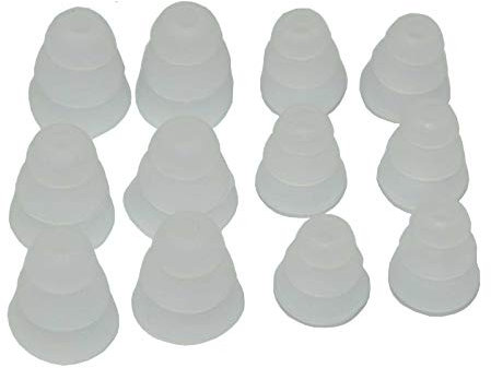 Rhinenet Orecchio Cuscinetti di Ricambio per Shure SE110, SE112, SE115, SE210, SE215, SE315, SE420, SE425, SE530 PTH, SE535, SE846,Intra-Auricolari/Cuffie (Tripla Flangia Trasparente)