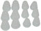 6 Paare Dreifach Flansch Ohrstöpsel Ohreinsätze für Shure SE110, SE115, SE210, SE315, SE420, SE425, SE530 PTH, SE535