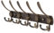 Dseap Garderobenleiste - Schwerlast Garderobenhaken Mit 5 Dreifachhaken, Edelstahl Wandgarderobe, Kleiderhaken Wand, Hakenleiste Garderobe für Mantel Hut Handtuch Handtasche, Bronze