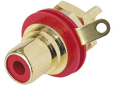 Neutrik REAN NYS367 Boîtier Phono avec connecteurs plaqués Or et Code Couleur