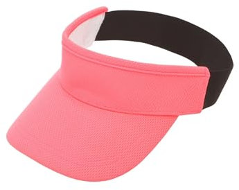 mh michael heinen Damen Visor, Sonnenhut, Sonnenschutz, elastisch sportlich, modern neonrot OS