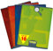 Calligraphe 108793C Lot de 10 Cahiers Agrafés (une Marque de Clairefontaine) - 24x32 cm - 96 Pages Grands Carreaux - Papier Blanc 90 g - Couverture Carte Recyclée Pelliculée - Couleurs Aléatoires