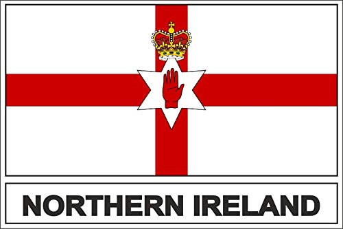 Akachafactory Sticker Aufkleber Flaggen Flagge Fahne nordirland