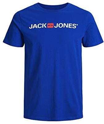 JACK & JONES T-Shirt avec Logo Jjecorp pour Homme - Bleu - Small