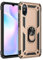 BestST Handyhülle für Xiaomi Redmi 9A + Displayschutz, Cover für Xiaomi Redmi 9i hülle, 360 Grad Drehbar Ringhalter Handytasche Case für Xiaomi Redmi 9AT Handy Hüllen,Gold