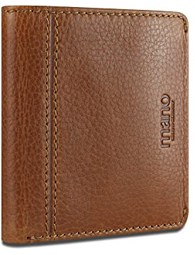 mano Don Montez kleine Geldbörse Leder - Portemonnaie Herren Damen Hochformat Cognac - Geldbeutel Portmonee Wallet Brieftasche Portmonaise