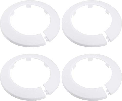 Wandflansch-Abdeckmanschetten, Kunststoff, Heizkörperrohrmanschetten, 4 Stück, Wasserrohr-Abflussleitung, Außendurchmesser, Flanschdekoration (63)