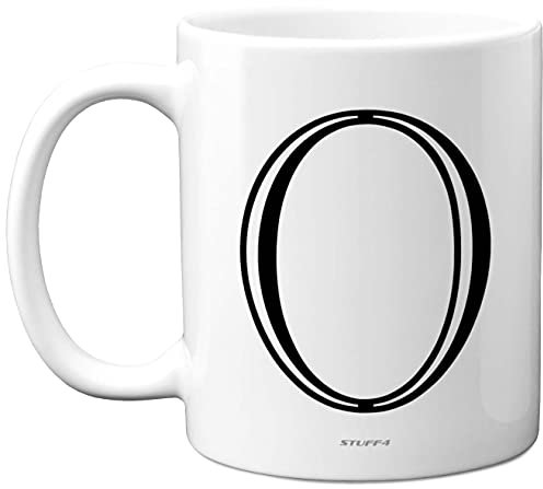 Stuff4 Personalised Alphabet Initial Mug - Letter O Mug, Gifts for Him Her, Fathers Day, Mothers Day, Birthday Gift, 11oz Ceramic Dishwasher Safe Anniversary, Valentines, Christmas, Retirement